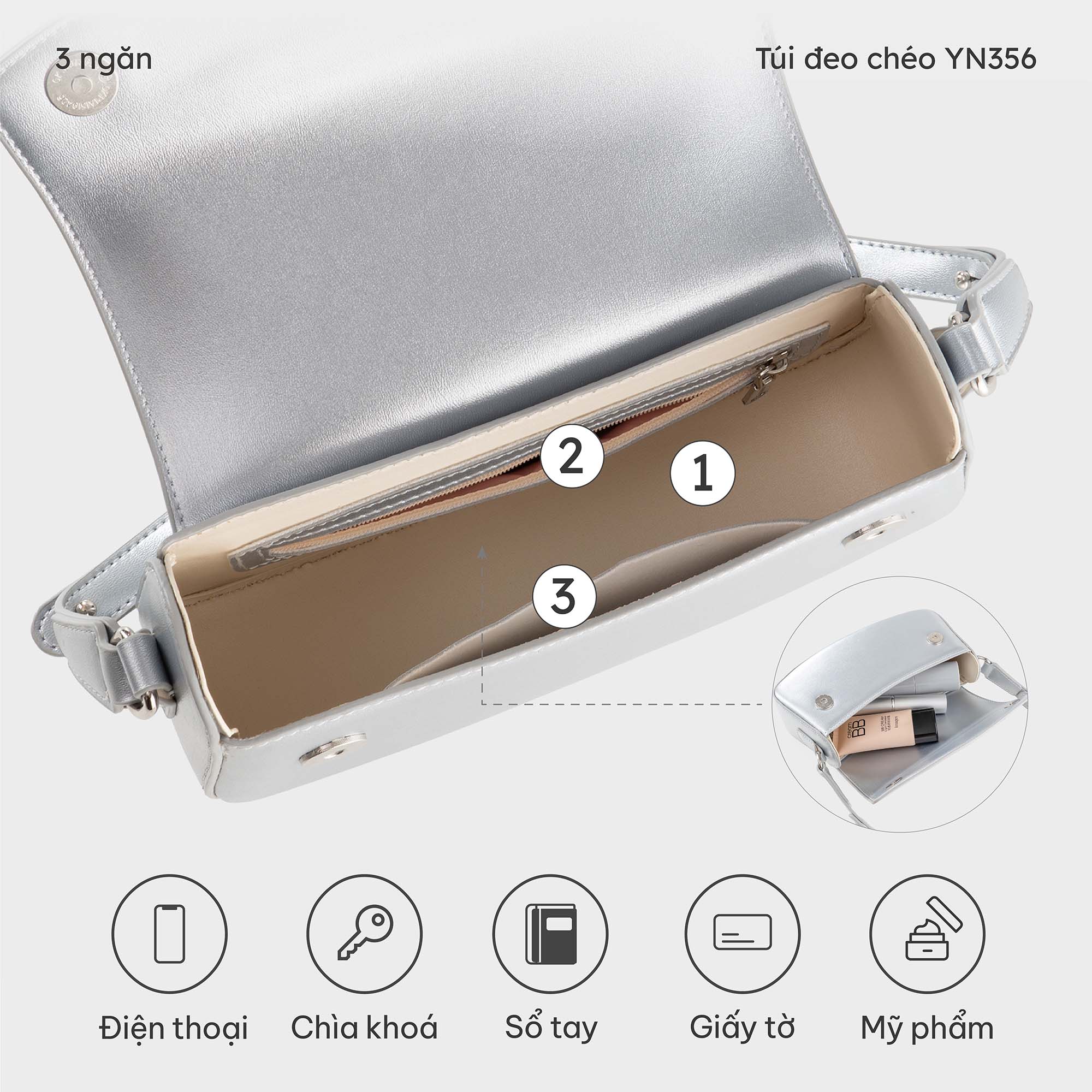 Túi đeo chéo nữ YUUMY YN356