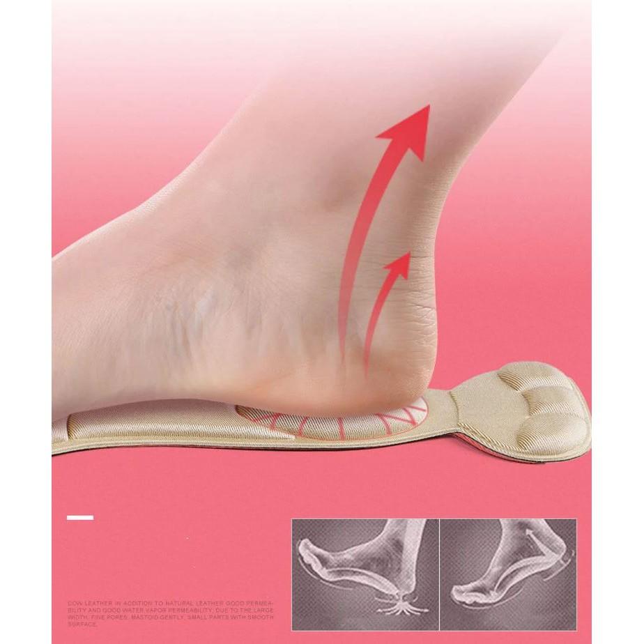 Hình ảnh 2 miếng lót giày cao gót mũi nhọn giảm size cho giày bị rộng, êm chân và thoáng khí  - loại dày
