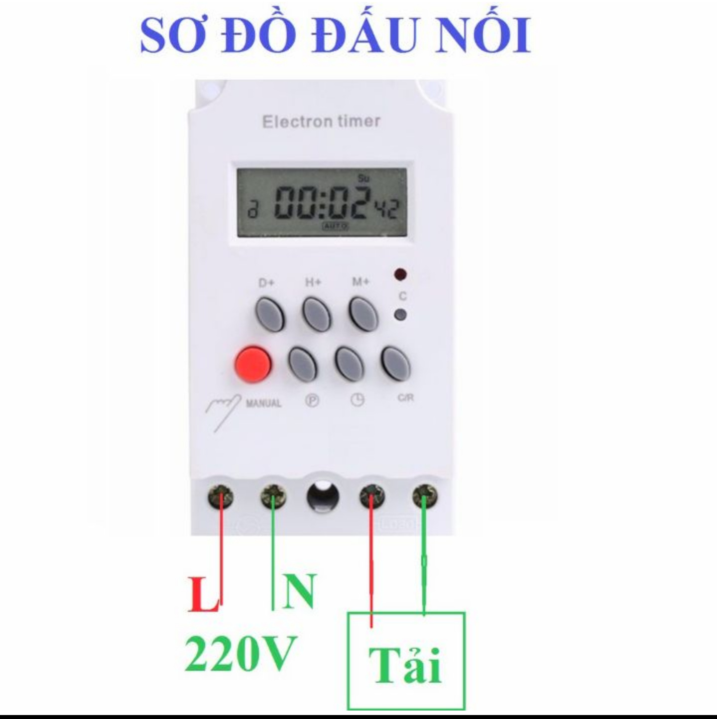 CÔNG TẮC HẸN GIỜ BẬT TẮT CÁC THIẾT BỊ ĐIỆN BẰNG ĐIỆN TỬ KỸ THUẬT SỐ THÔNG MINH HÀNG CHUẨN CHẤT LƯỢNG