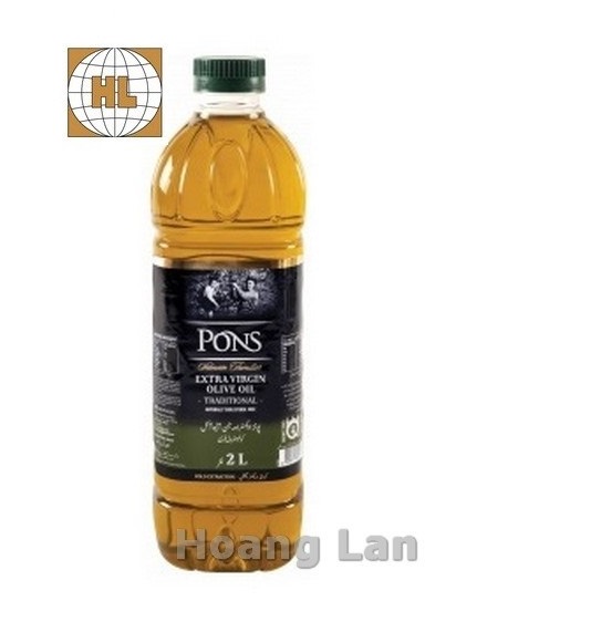 Dầu Olive Extra Virgin PONS 2L - Tây Ban Nha (chai nhựa)