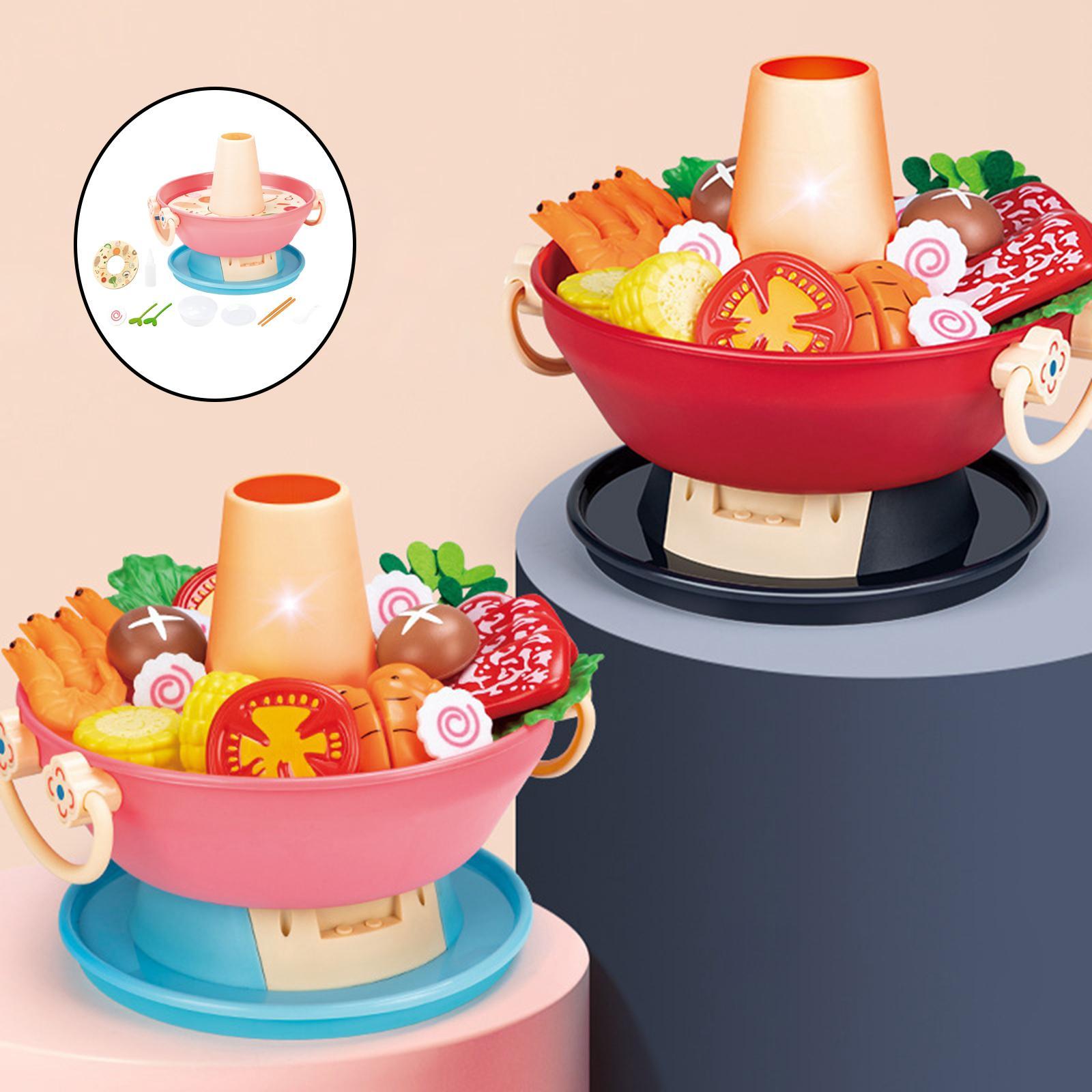 Kitchen Playset Toy Hot Pot for Kids, Pretend Play