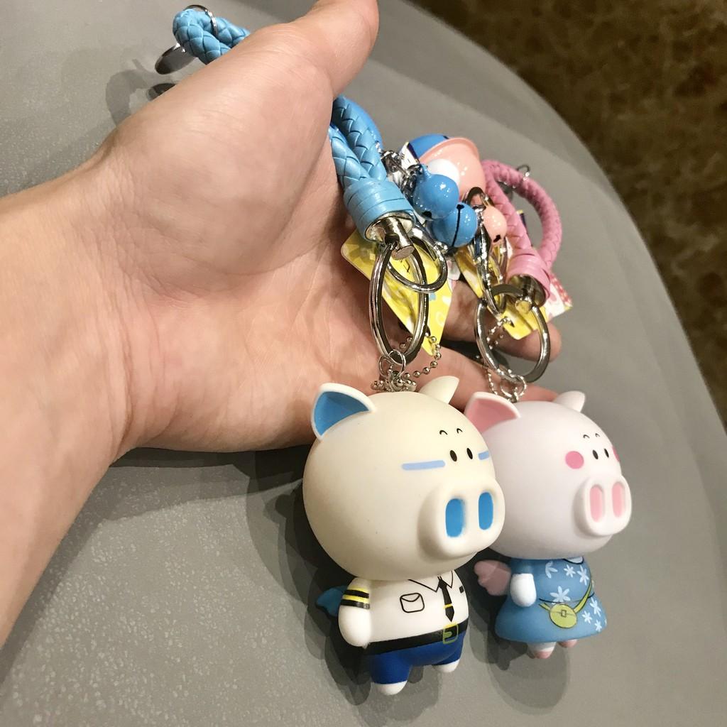 Móc khóa Heo Cloud Pig kèm dây và 3 chuông