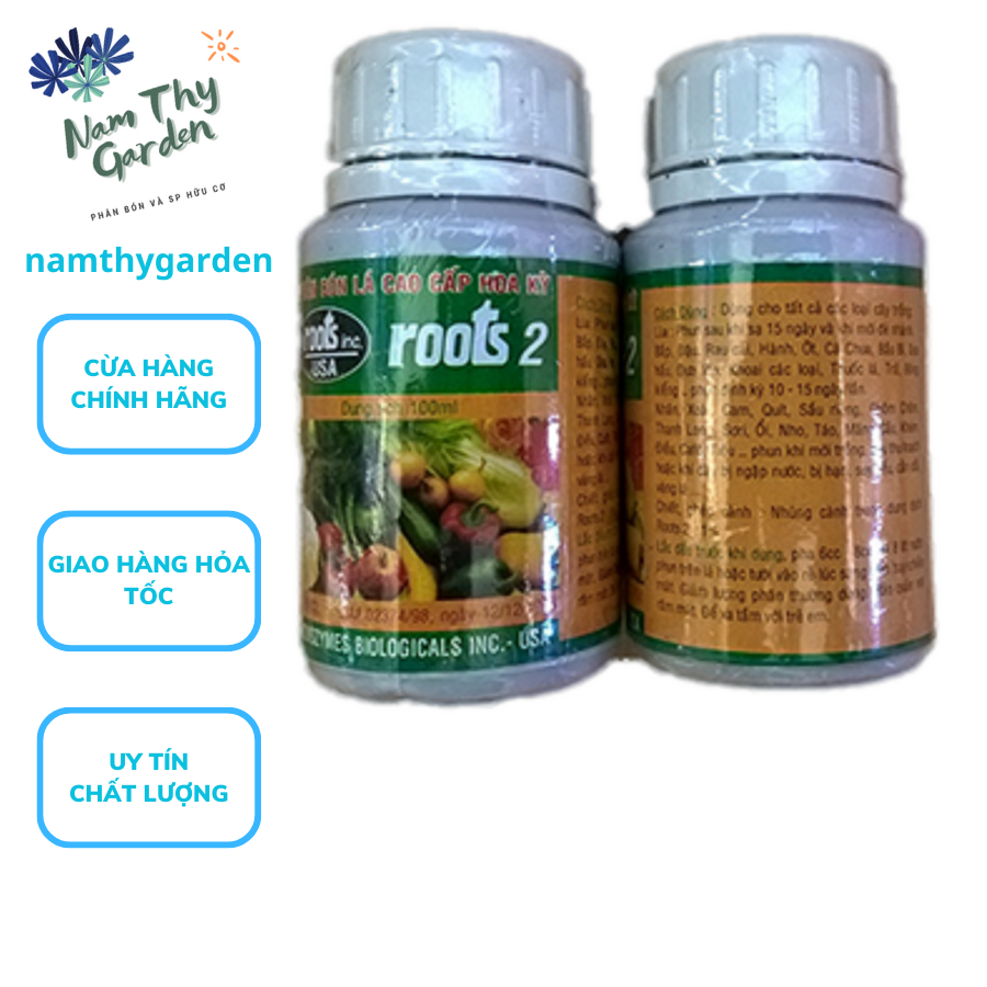 Phân bón lá cao cấp Hoa Kỳ ROOTS 2 100ML