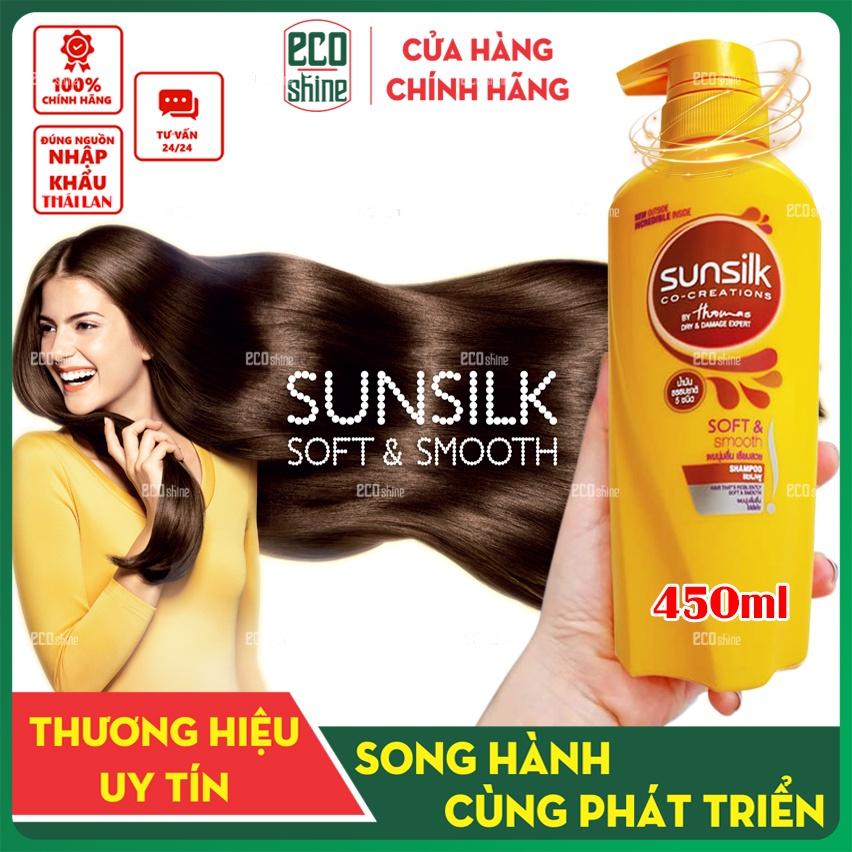 Dầu gội Sunsilk mềm mượt diệu kỳ cung cấp dưỡng chất giúp tóc mềm mượt quyến rũ không chẻ ngọn vào nếp