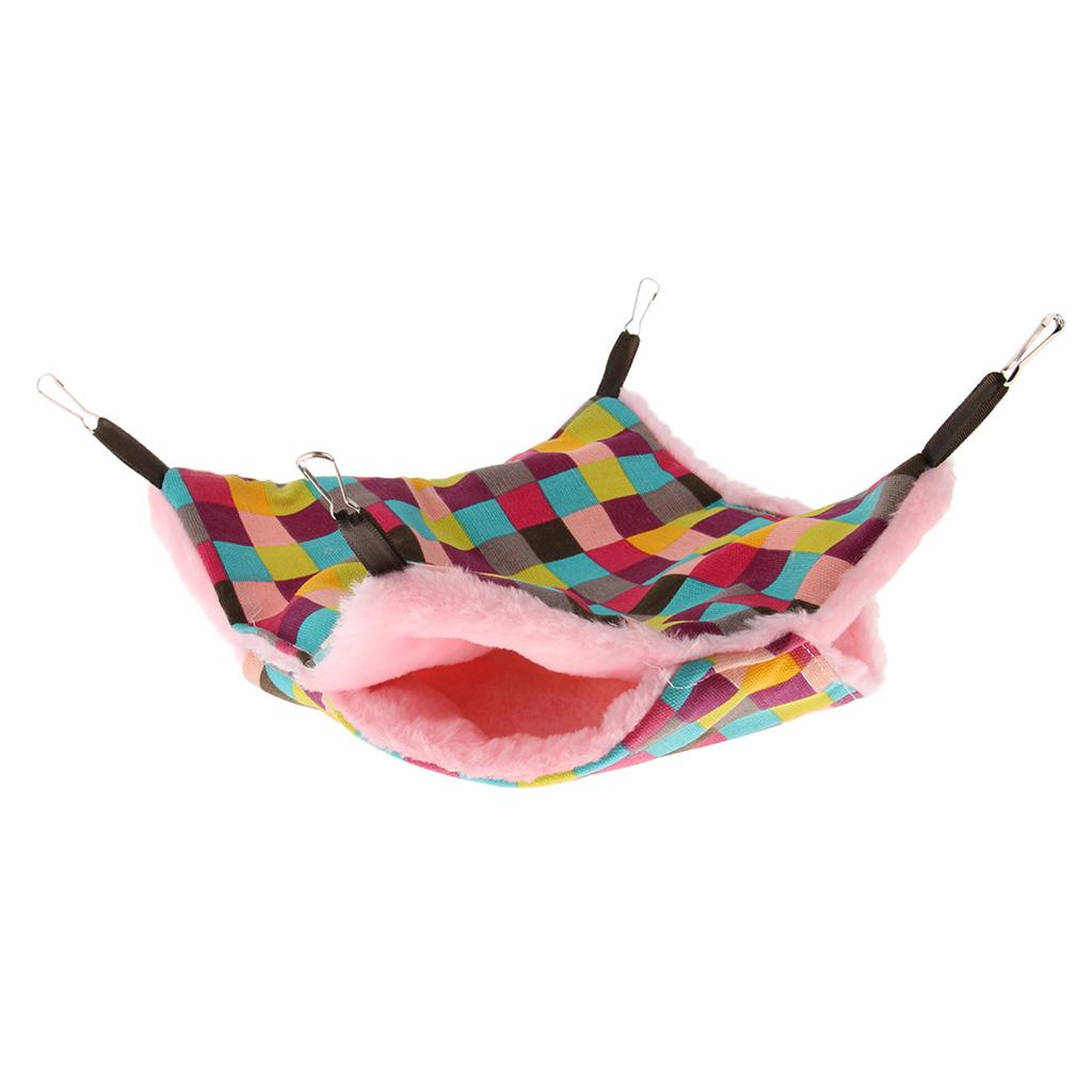 Small Pet Hamster Ferret Double Bunkbed Cage Hammock Hanging Bed