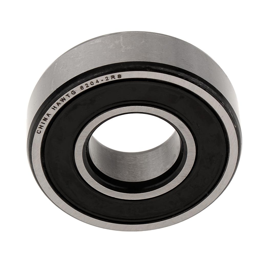 Deep Groove Ball Bearing Silver Black Metal Keyless Drill Chuck Tool Miniature Bearings, Double Rubber Sealed and Pre-Lubricated
