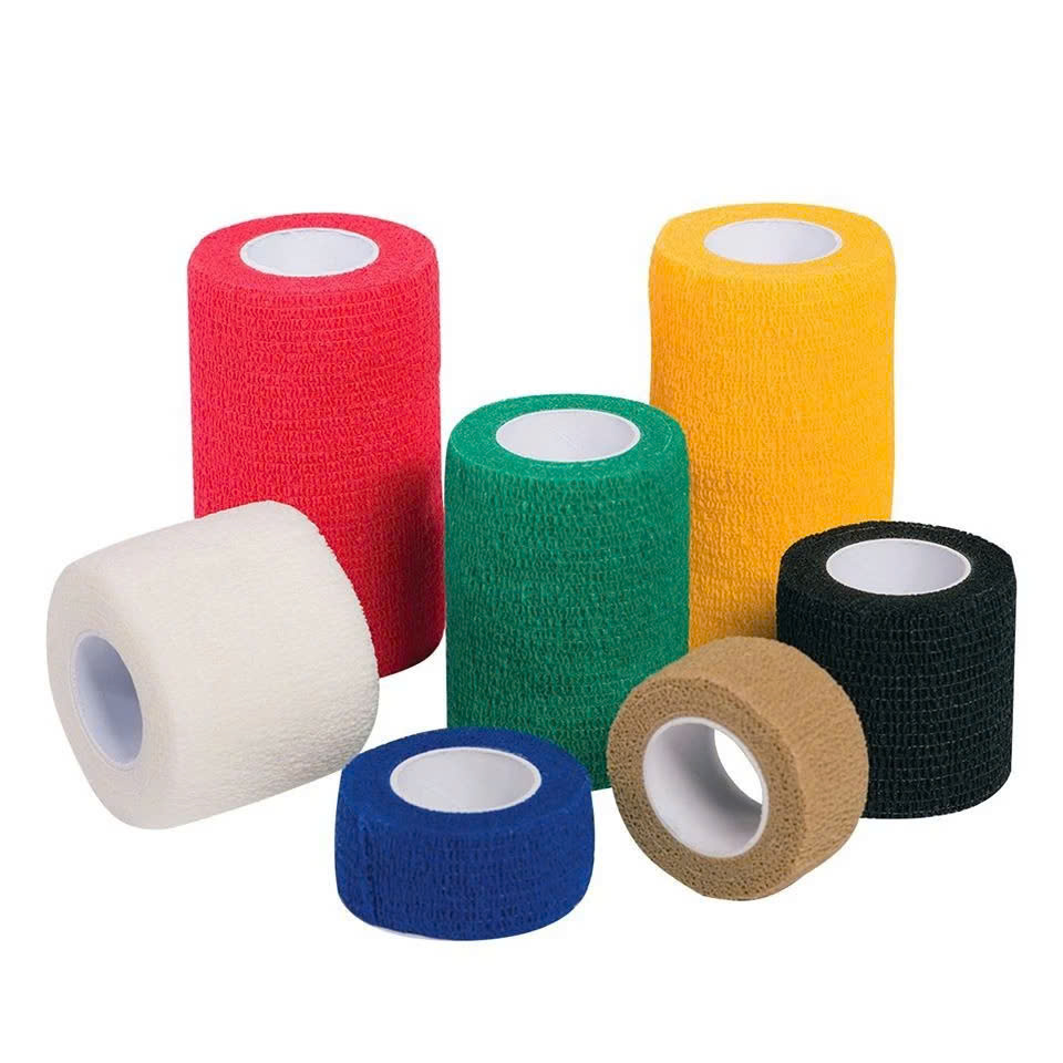 COMBO 2 CUỘN Băng Keo Thể Thao Tự Dính Đá Bóng Cuốn Cổ Chân Cổ Tay Cao Su Non Vải Chống Chấn Thương - Giao Màu Ngẫu Nhiên