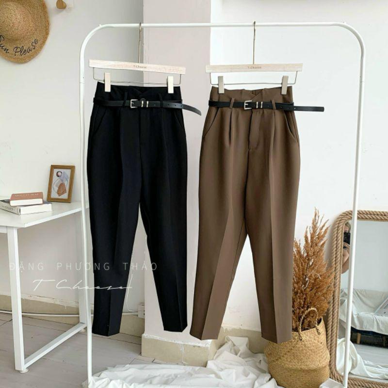 Quần baggy cạp v kèm đai Q009