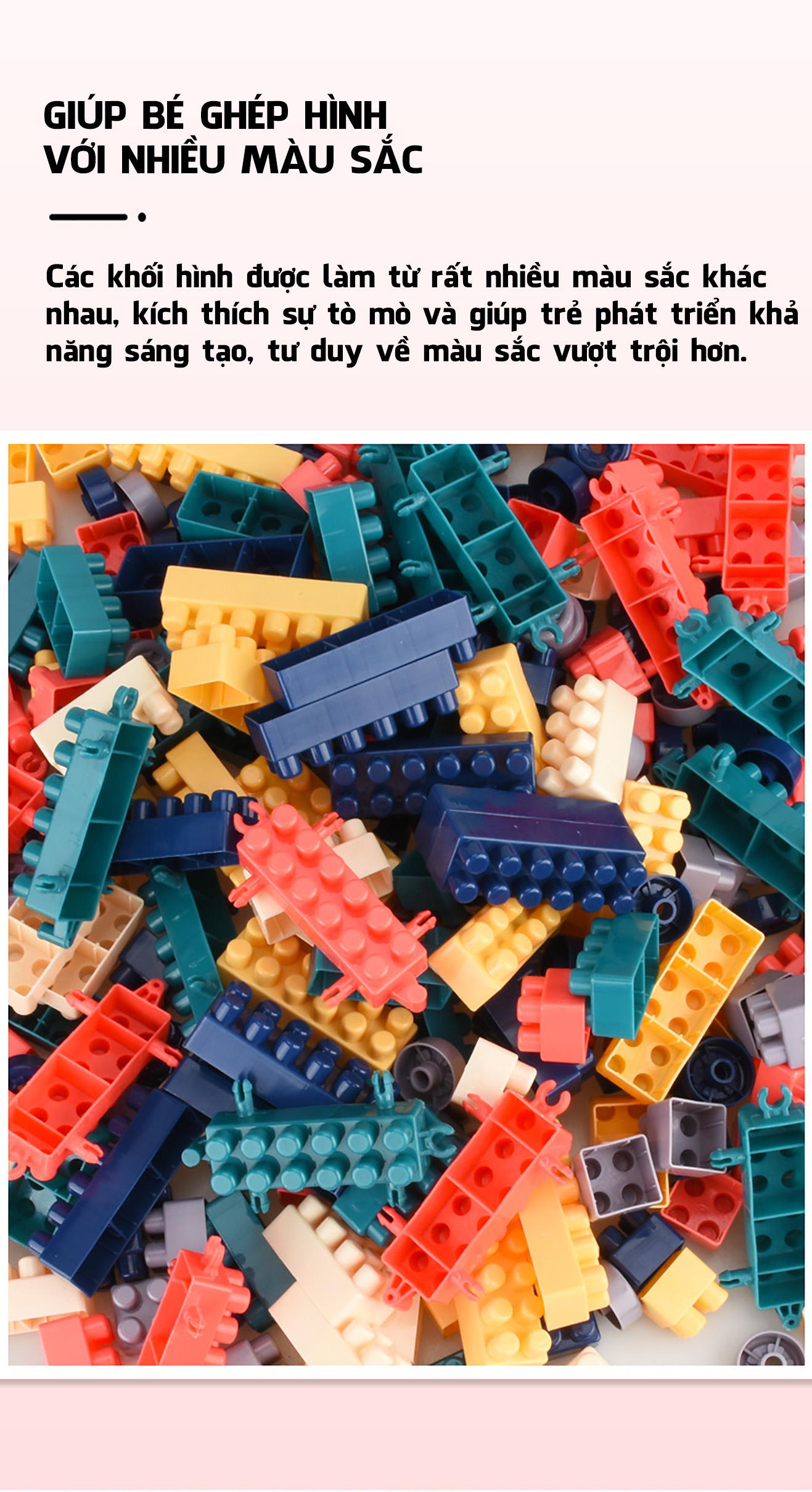 Lego 520 Chi Tiết - Bộ Đồ Chơi Lắp Ghép Thông Minh Cho Bé