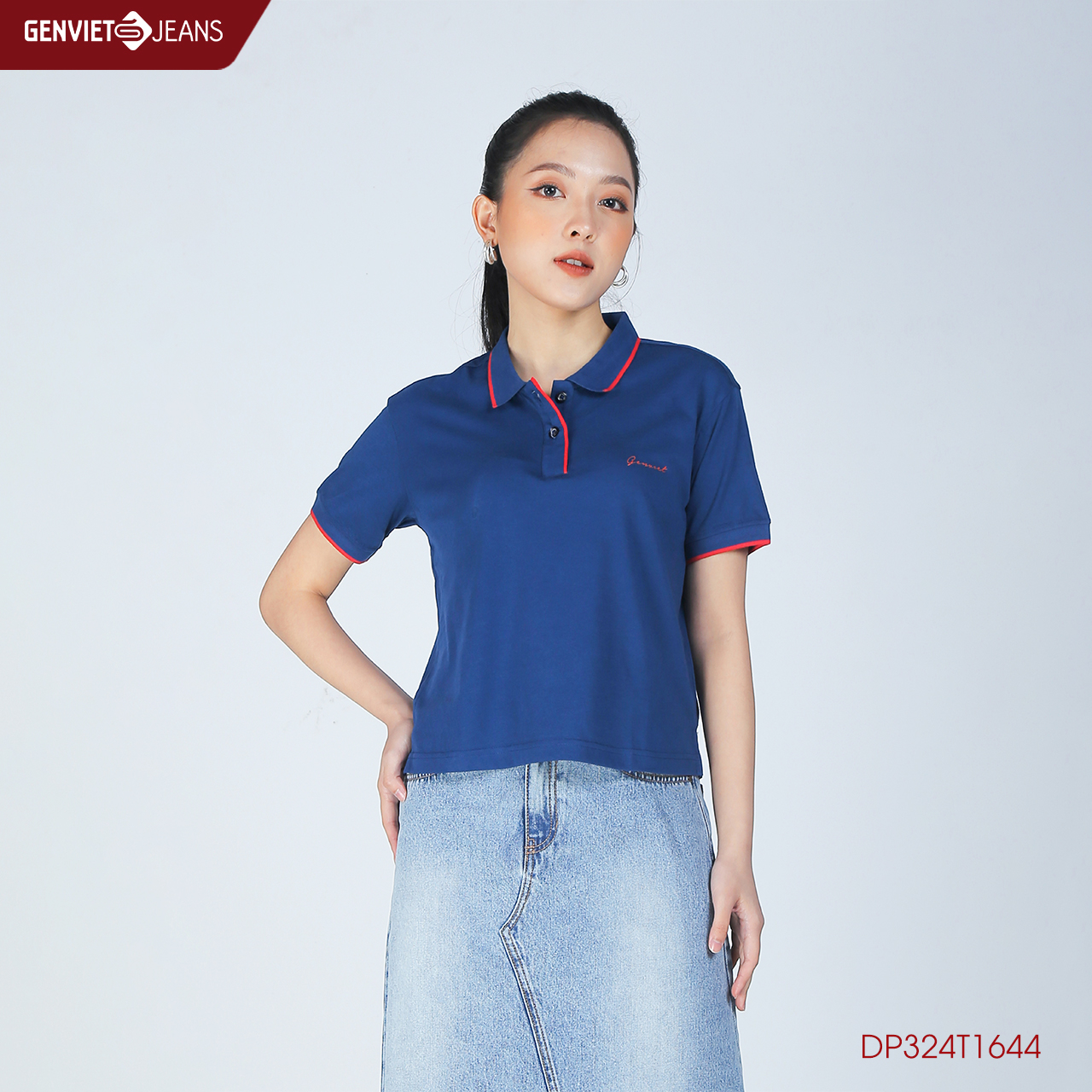Áo Polo Cộc Tay Genviet Nữ Viền Cổ DP324T1644  GENVIET - XTT1 - S