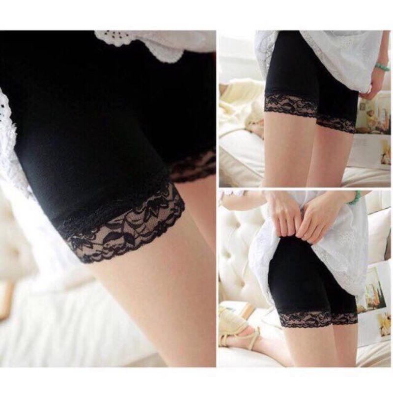 Quần đùi ren cotton cao cấp mặc trong váy- kèm ảnh thật