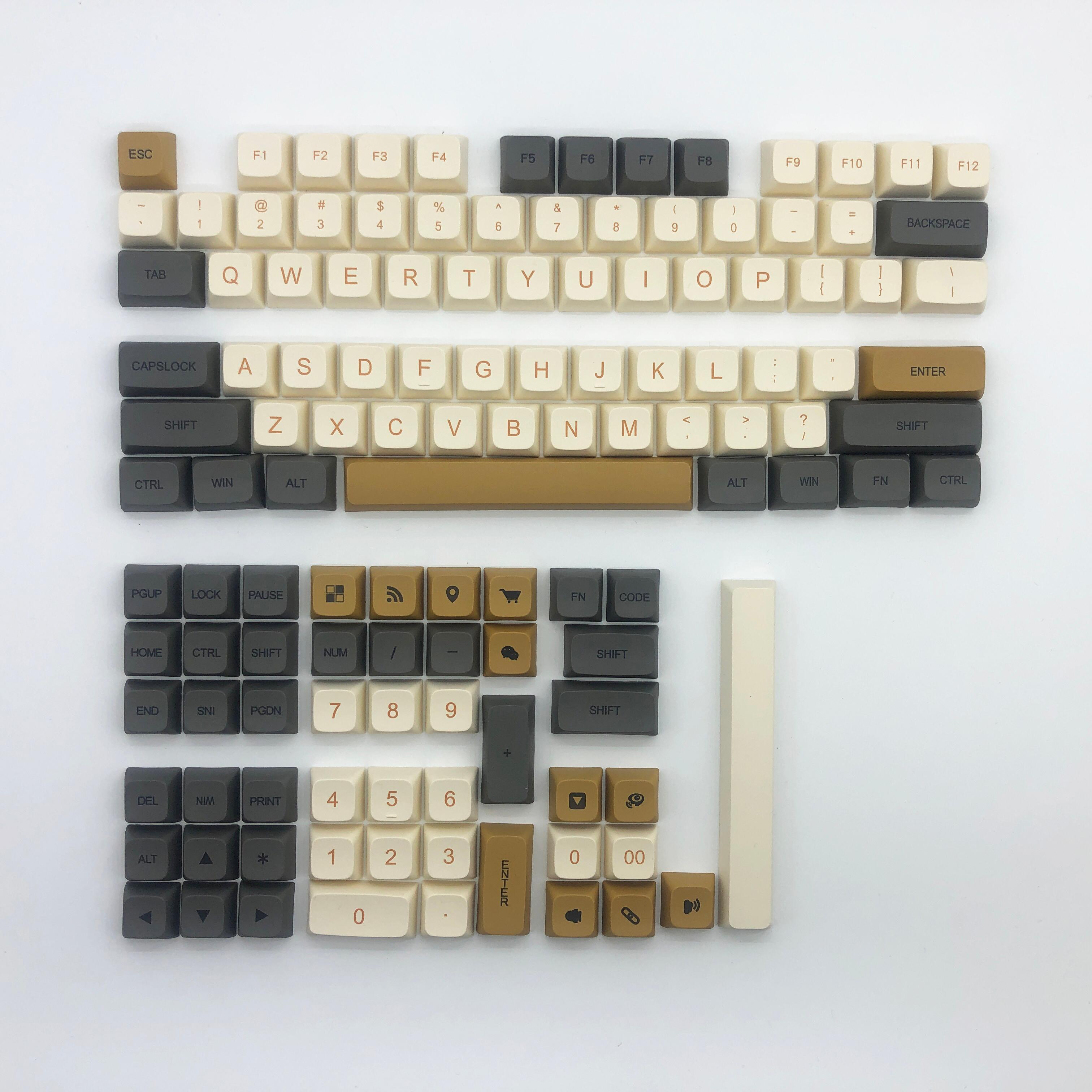 125 Phím Keycap PBT XDA Hồ Sơ Dye-SUB Tiếng Anh Nhật Bản Cá Tính Keycaps Cho Cherry MX Switch Chơi Game Bàn Phím Cơ