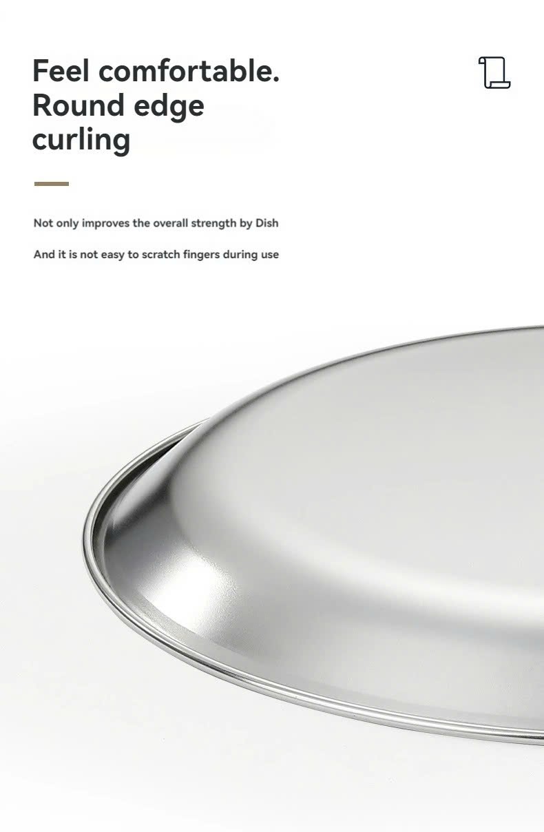 Đĩa ăn Inox cỡ lớn Campingmoon S397-20 / S397-21 / S397-22 / S397-23