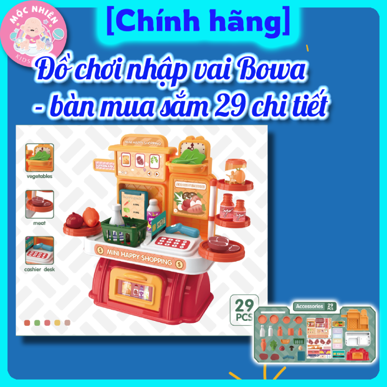 Đồ chơi nhập vai Bowa 8055 - Bàn mua sắm/shopping 29 chi tiết