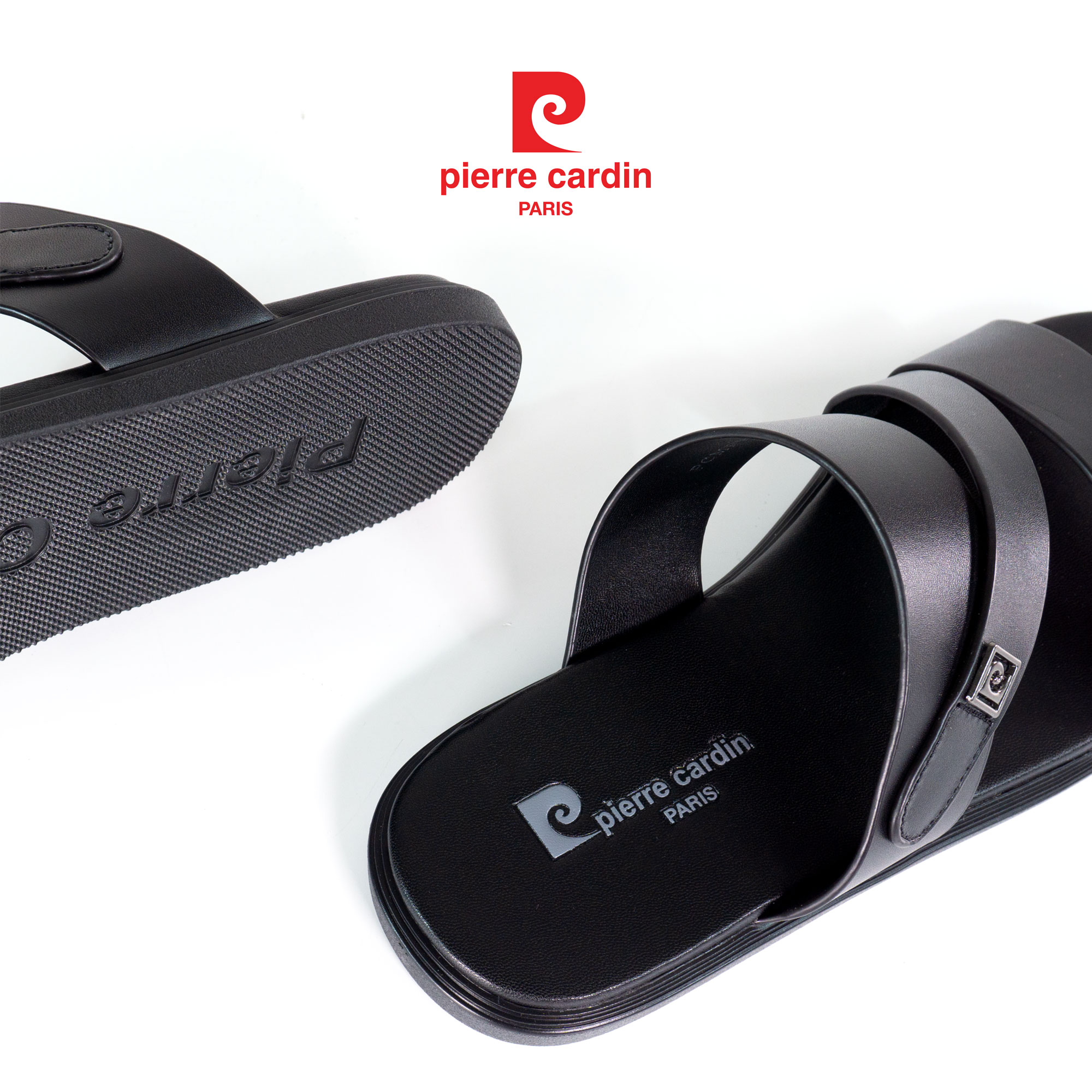 Dép Strappy Nam Nhấn Khóa Logo Pierre Cardin 161