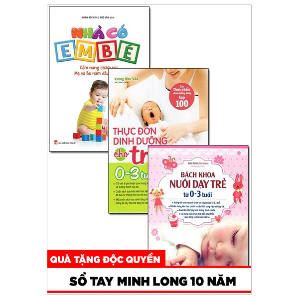 Combo Bách Khoa Chăm Sóc Trẻ (Bộ 3 Cuốn) - Tặng Kèm Quà Tặng Sổ Tay Minh Long 10 Năm