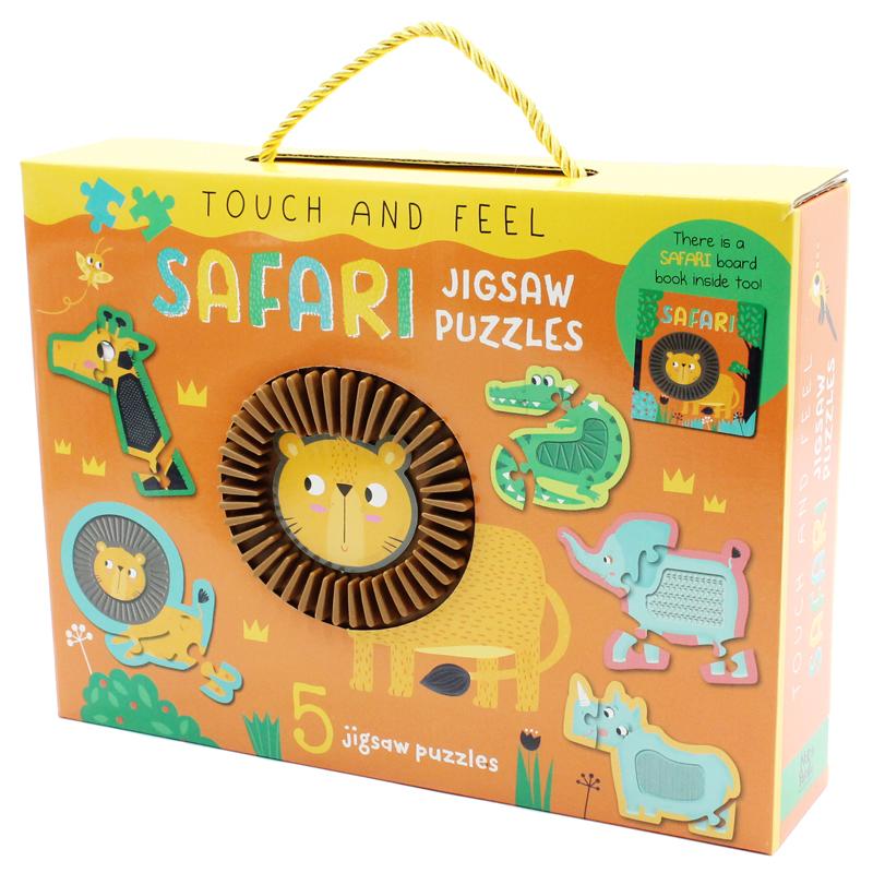 Touch And Feel Jigsaw Puzzles Boxset - Safari (5 Jigsaw Puzzles)