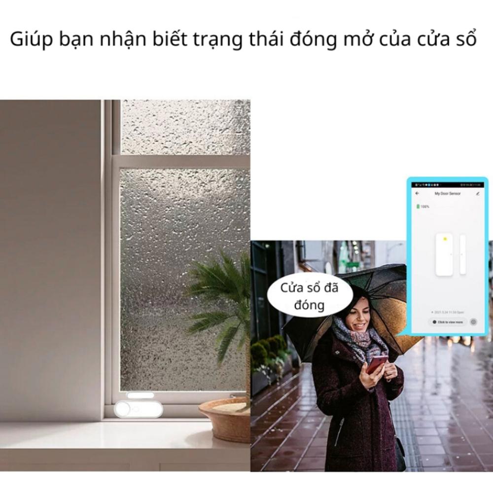 Cảm biến mở cửa wifi có còi chống trộm báo qua điện thoại HM-DS04