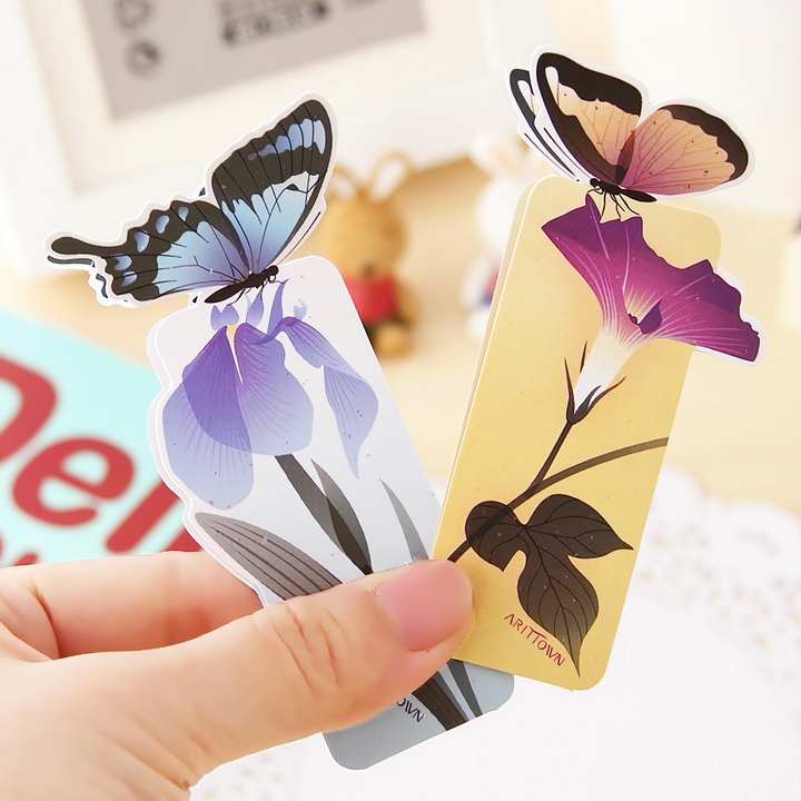 Bộ 10 cái BookMark con bướm, Giấy ghi chú Note Bookmark thiết kế hình bướm dễ thương, xinh xắn giao mẫu ngẫu nhiên