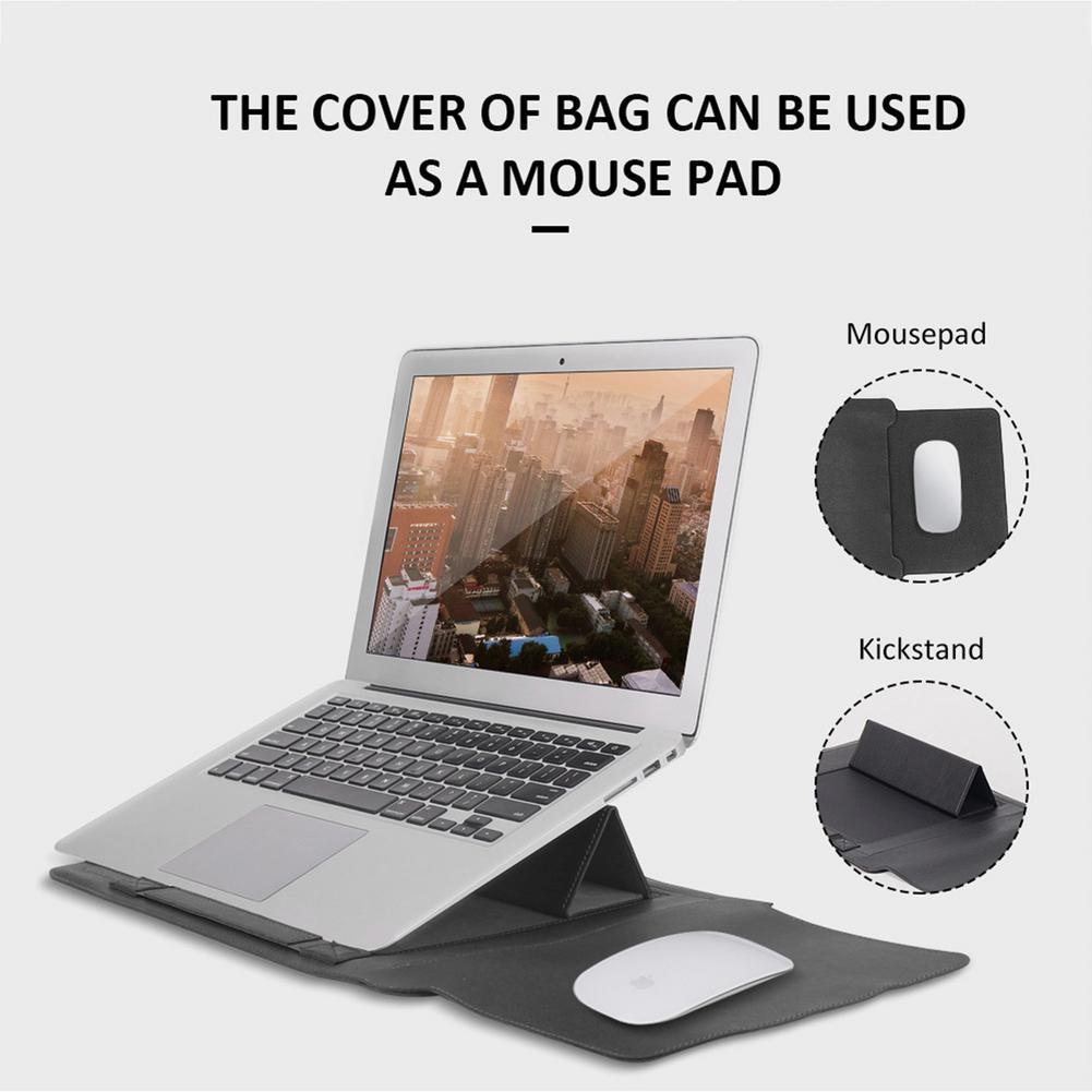 Đứng Bao Da PU Mềm Laptop Cho Macbook Air Pro 13 14 15.6 Inch Túi Đựng Máy Tính Xách Tay Máy Tính Bảng dành Cho Xiaomi