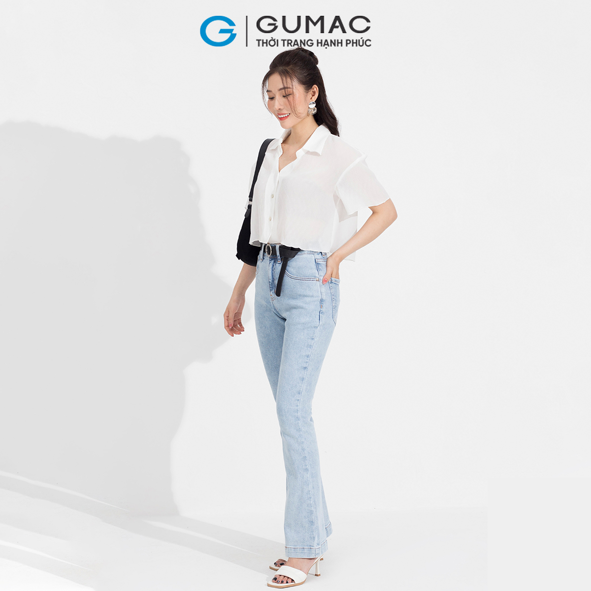 Áo kiểu dập ly GUMAC AD05016
