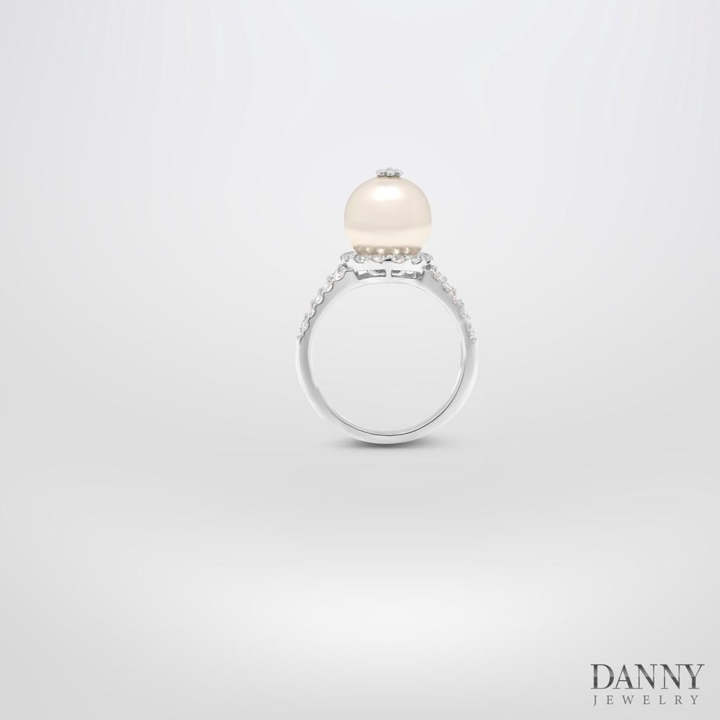 Nhẫn Nữ Danny Jewelry Bạc 925 Đính Ngọc Ốc Viền Đá CZ Xi Rhodium/Vàng hồng/Vàng 18k N0090