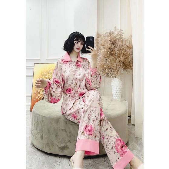 PYJAMA DÀI TAY BỒNG HOA CAO CẤP