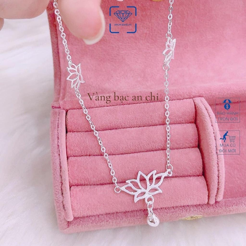 Lắc chân bạc nữ - Lắc chân nữ bạc thật mẫu mới mix mặt cười, Anchi jewelry