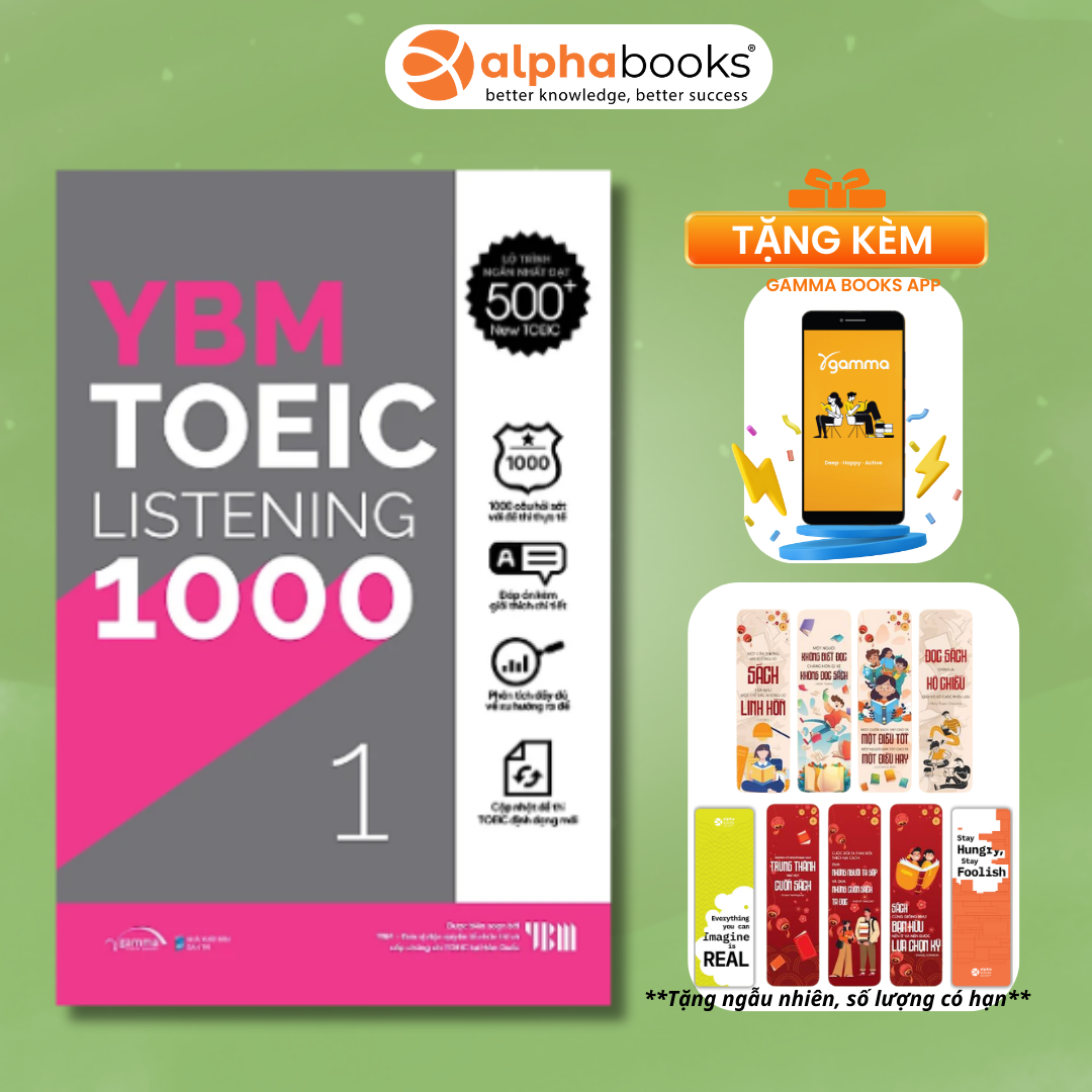 YBM TOEIC Listening 1000 Tập 1 Mục Tiêu Đạt 500 Điểm TOEIC