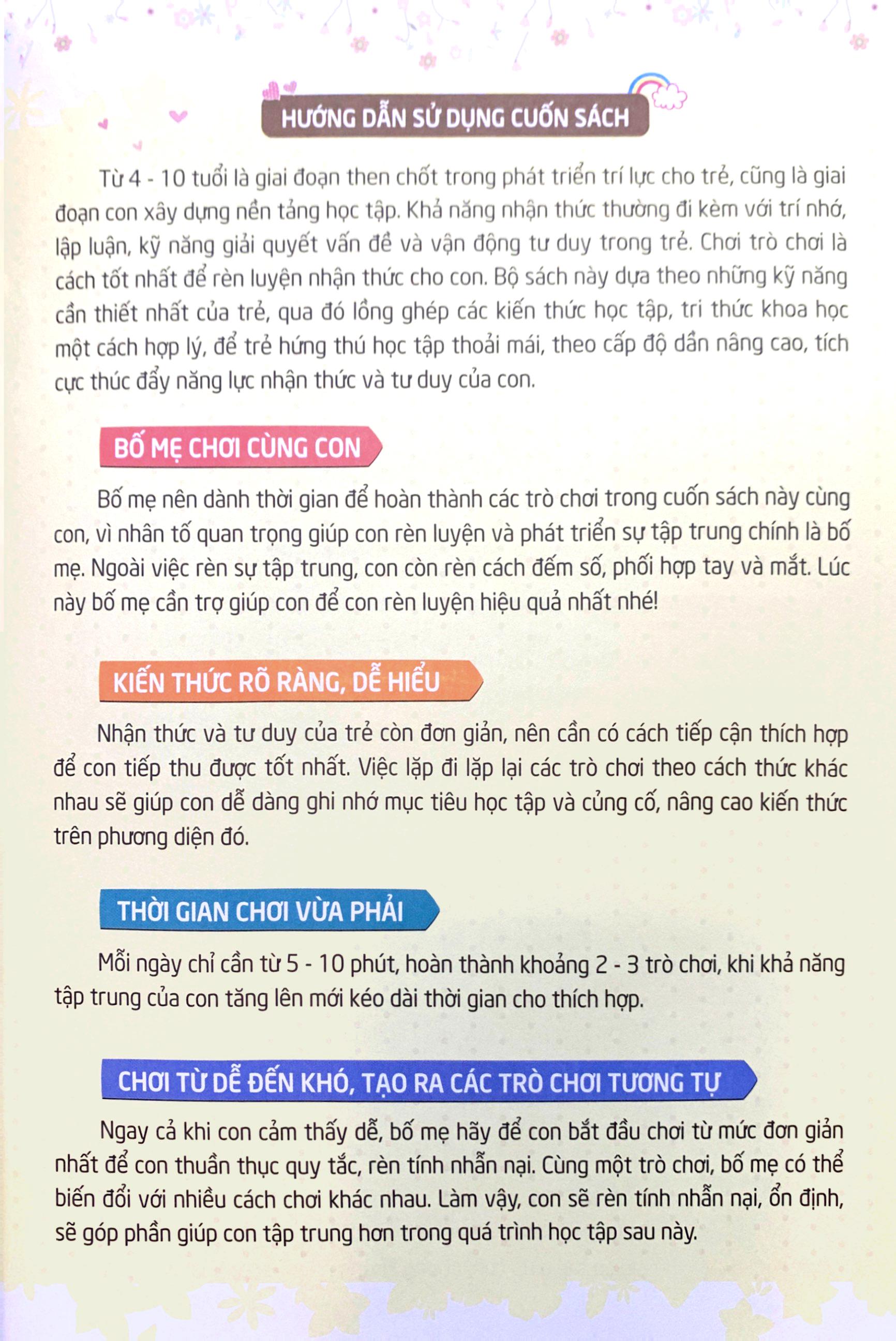 500 Trò Chơi Rèn Luyện IQ (4-10 Tuổi) - Khả Năng Nhận Thức