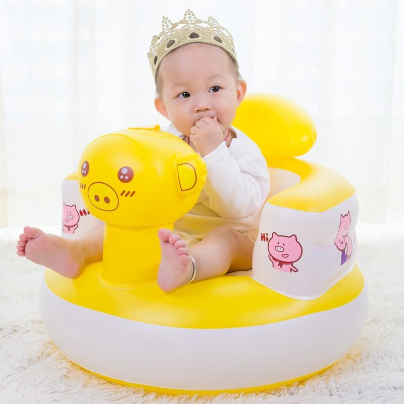 Ghế tập ngồi ghế hơi tập ngồi cho bé hình heo ngộ nghĩnh, đáng yêu chống gù lưng và an toàn cho bé, TOGABO.