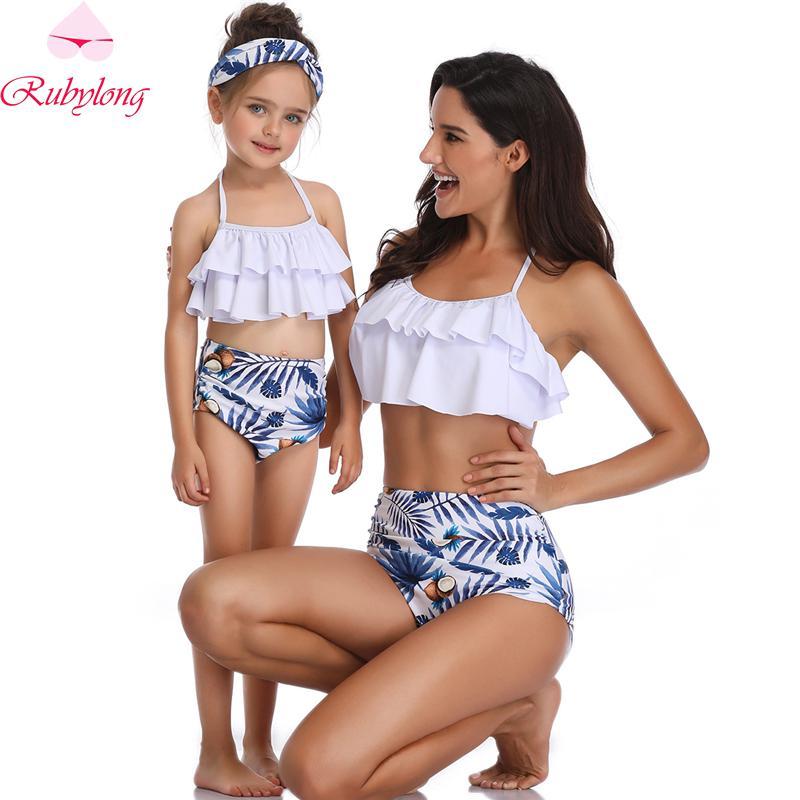 Phù hợp với Họ Đồ Tắm Mẹ Bơi Bikini Đồ Bơi Cho Mẹ và Con Gái Đồ Bơi Nữ Trẻ Em Kid Cho Bé Bãi Biển Đồ Bơi