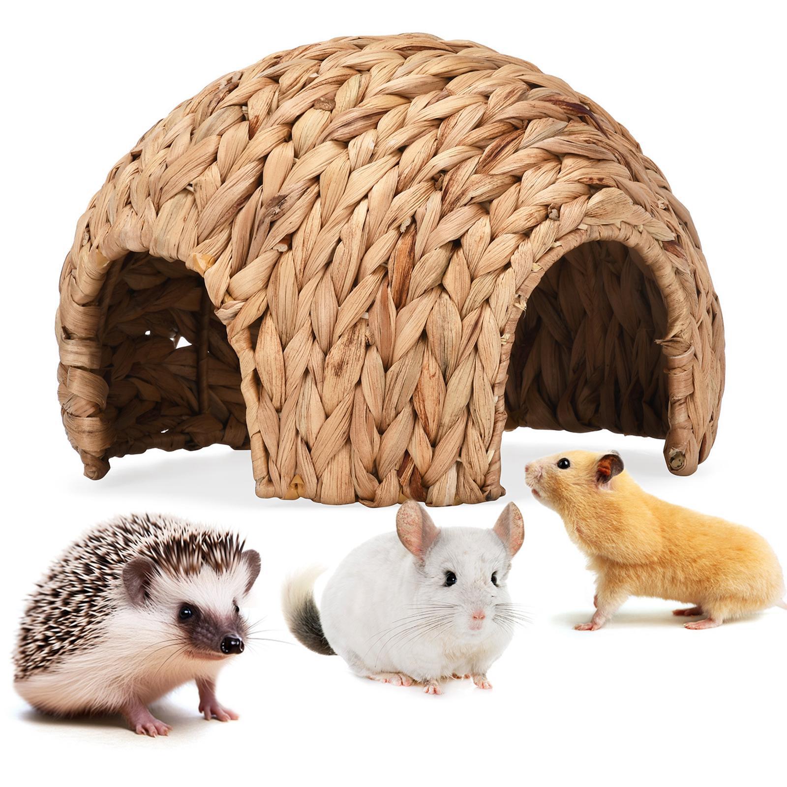 Woven Hamster Hideout Cage Accessories Sleeping Hut Pets Hideout Hamster Tunnel Toy for Chipmunk Bunny Dwarf Hamster