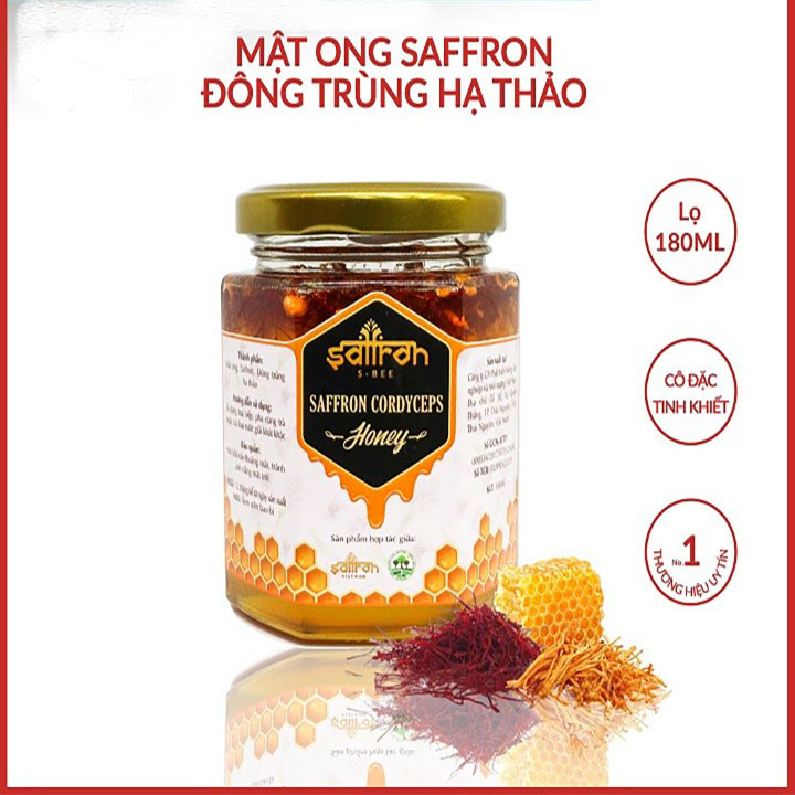 Mật Ong mix Saffron Đông Trùng Hạ Thảo 180ml