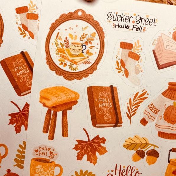 Sticker sheet hello fall- chuyên dán, trang trí sổ nhật kí, sổ tay | Bullet journal sticker - unim062