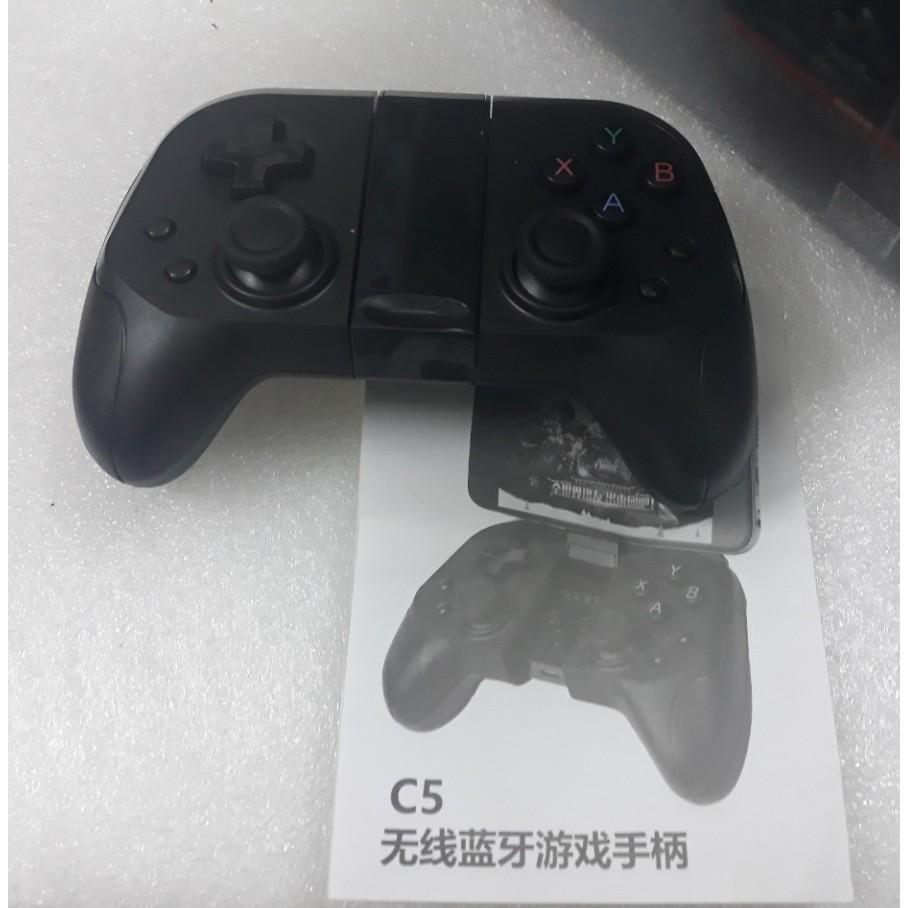 (Hàng xịn) Tay cầm chơi game, TAY CẦM GAME FIGHTING PAD C5 có dây kết nối USB cho PC / Laptop, Có giá kẹp điện thoại