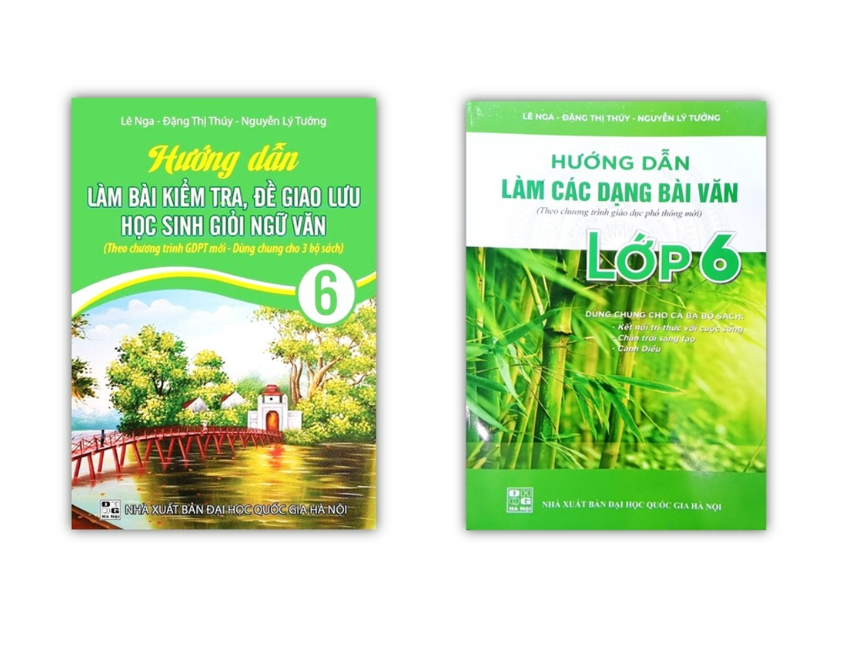 Sách - Combo 2 cuốn Hướng dẫn làm bài kiểm tra định kì + Hướng dẫn làm các dạng bài văn lớp 6