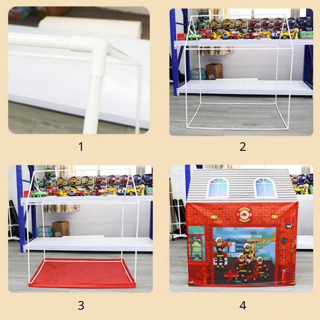 Đồ chơi trong nhà Lều kẹo trẻ em, cảnh sát, cứu hỏa, công chúa, siêu thị, khủng long EASYTOY