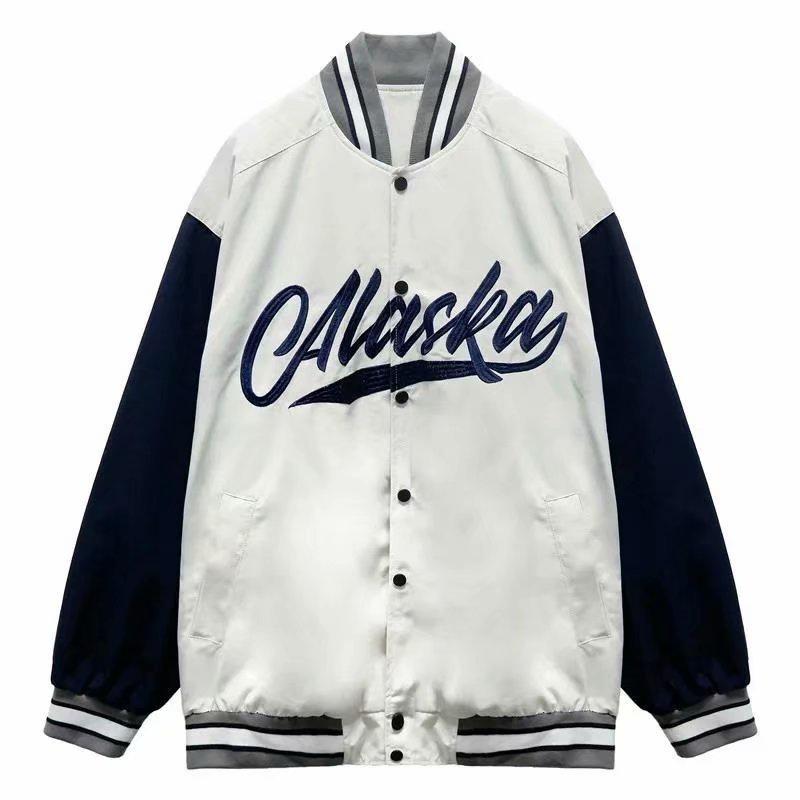 Áo Bomber Bóng Chày 2 Lớp Alaska Cao Cấp,Áo Khoác Varsity 2 Lớp Phong Cách Hàn Quốc