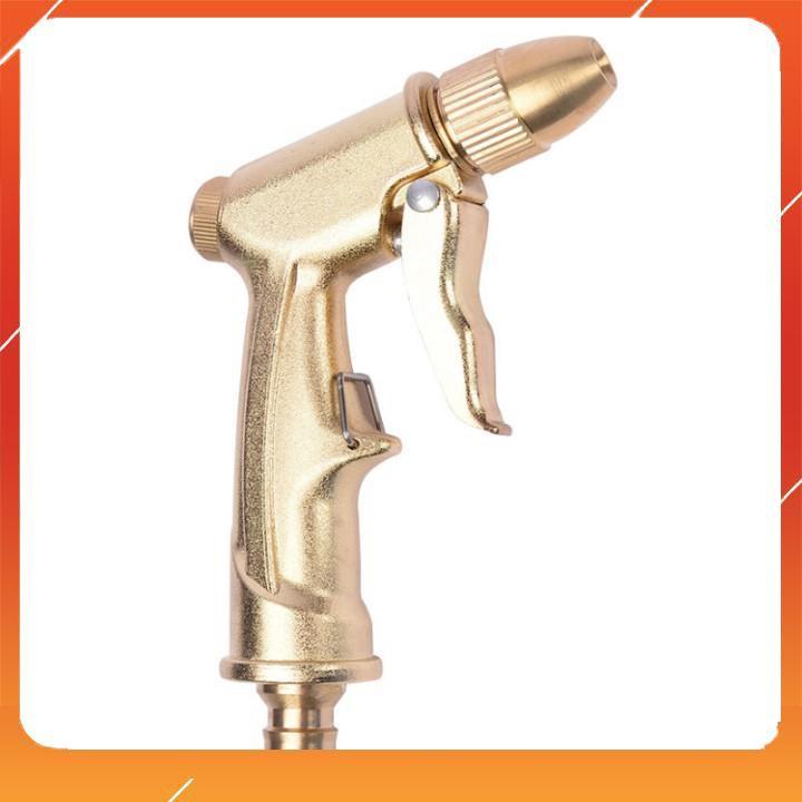Bộ dây vòi xịt bơm nước tưới rửa , tăng áp 3 lần, loại 20m 206701-1 đầu đồng,cút đồng+ đai