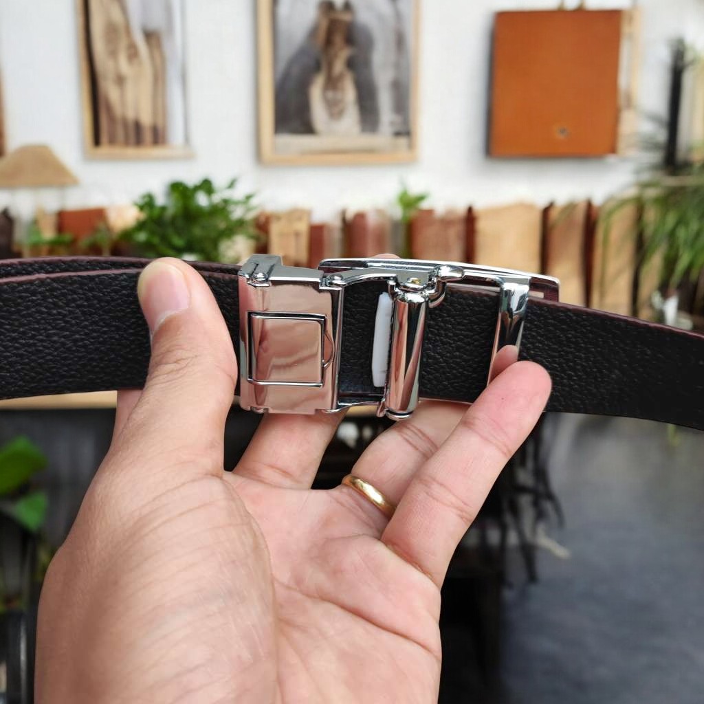 Thắt Lưng Da Cá Sấu. Gù Cá Sấu Đẹp Sang Chảnh TS119B (mặt trắng)