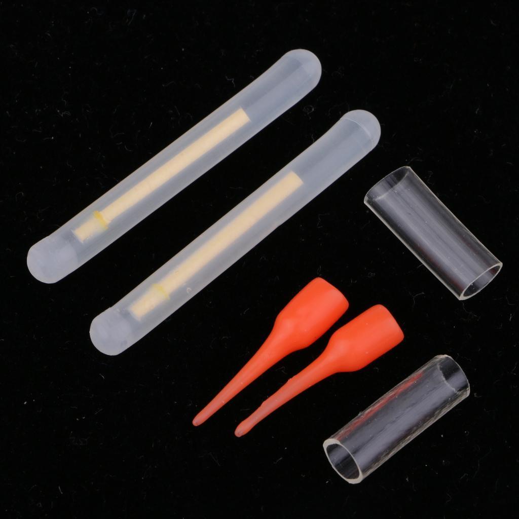 2-4pack 15pcs Night Fishing Light Luminous Glow Sticks Fishing Rod Light