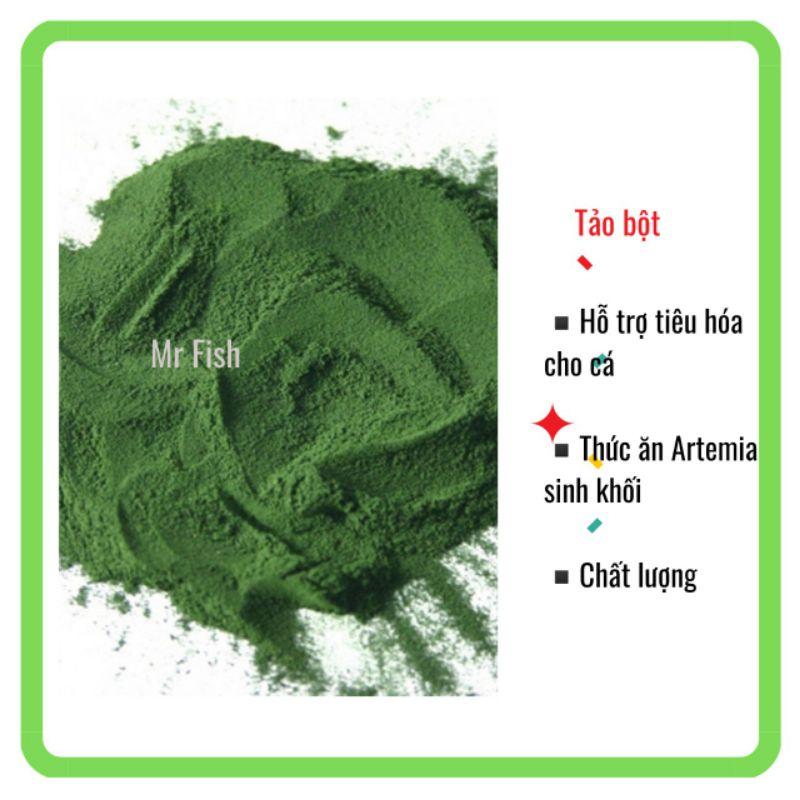 Tảo bột Spirulina-Thức ăn cá tép cảnh - Thức ăn nuôi Artemia sinh khối - Nuôi cá bột-Mr Fish