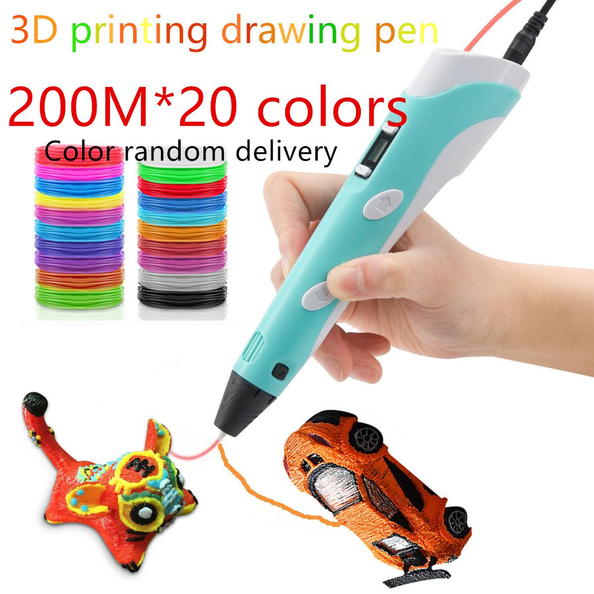 3D Bút Cho Trẻ Em 3D Vẽ Bút In Màn Hình LCD Với PLA Dây Tóc 1.75Mm Đồ Chơi DIY Quà Tặng