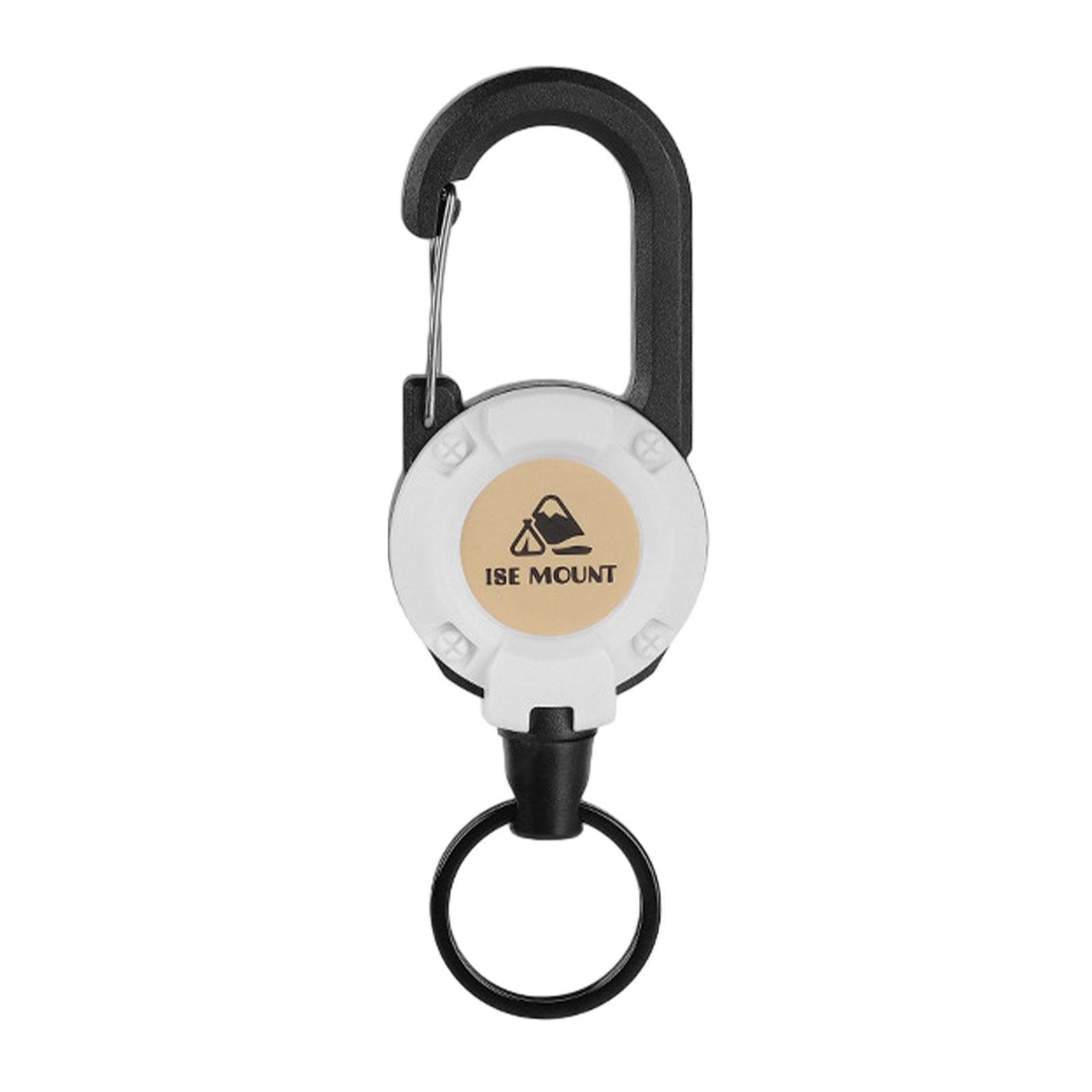 Retractable Keychain Carabiner Heavy Duty ID Badge Holder Lanyard Keyring Retractable for Men Women Adults Hiking
