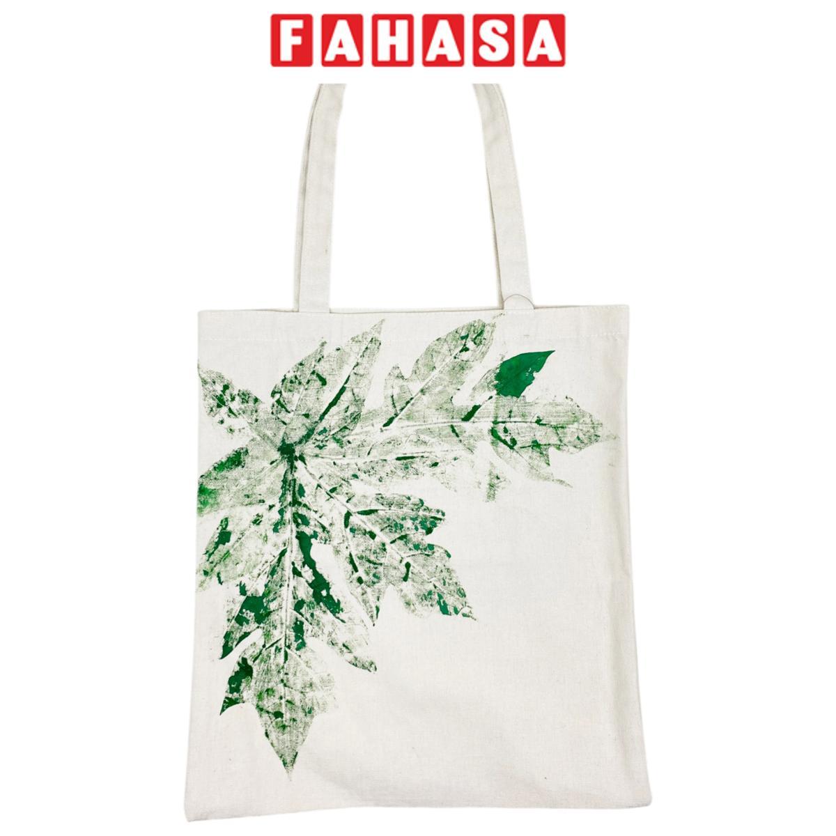 Túi Tote Đủ Đầy In Lá Tươi - Size M - Saigon ZeroWaste (Họa Tiết Lá Ngẫu Nhiên)
