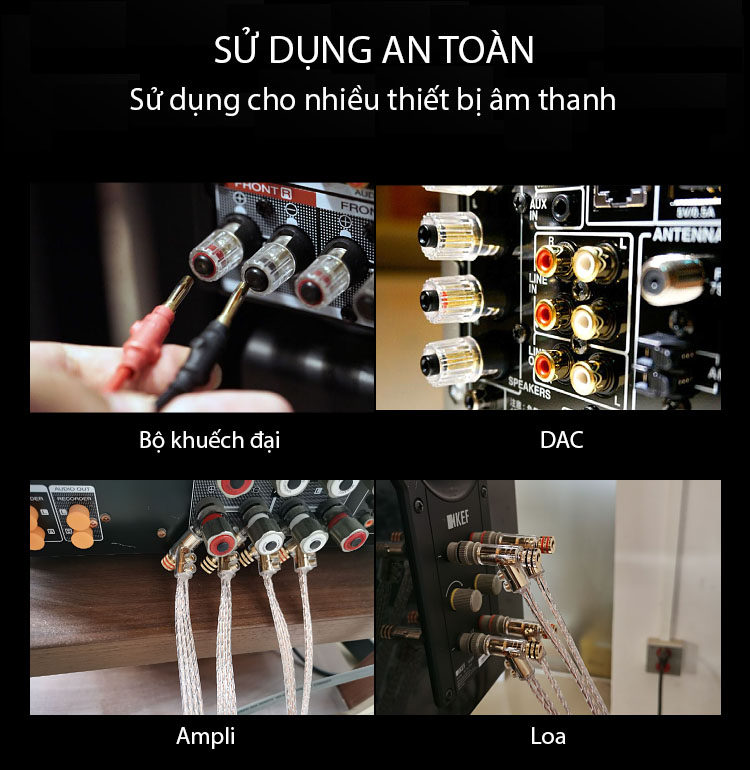 Dây Loa Audio Âm Thanh Audiomeca SP-2608 - Hàng Nhập Khẩu