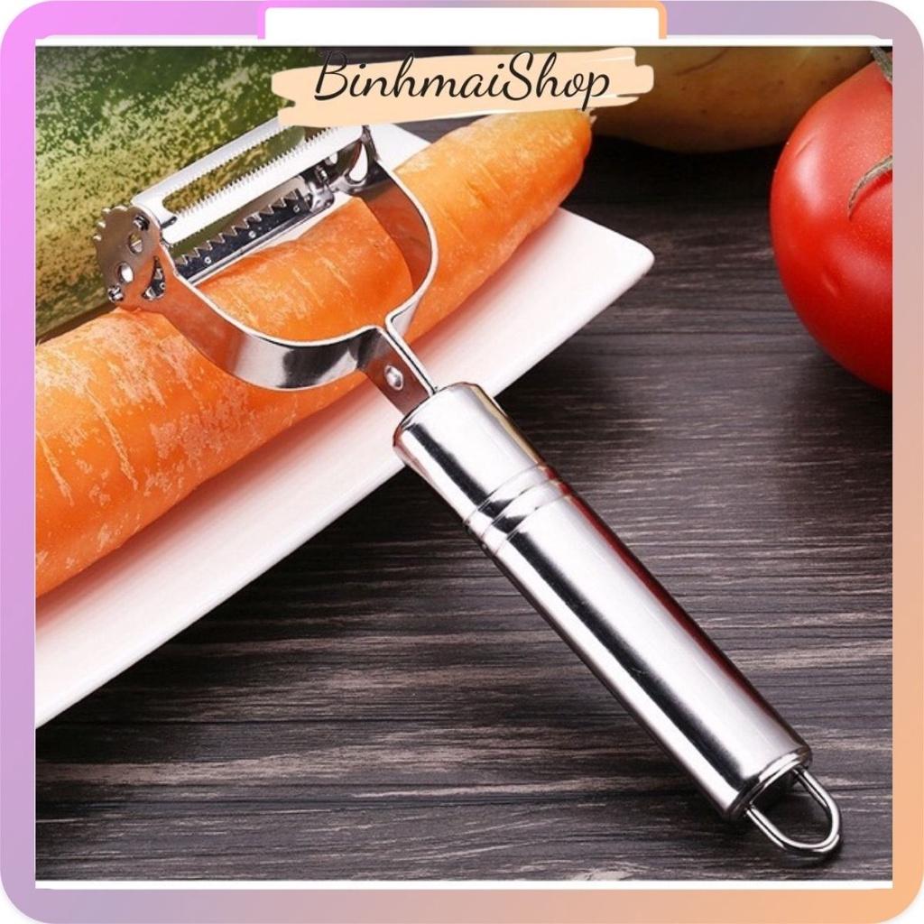 Nạo Gọt Củ Quả 2 Đầu Inox Nạo Sợi Gọt Vỏ Tất Cả Các Loại Củ Quả