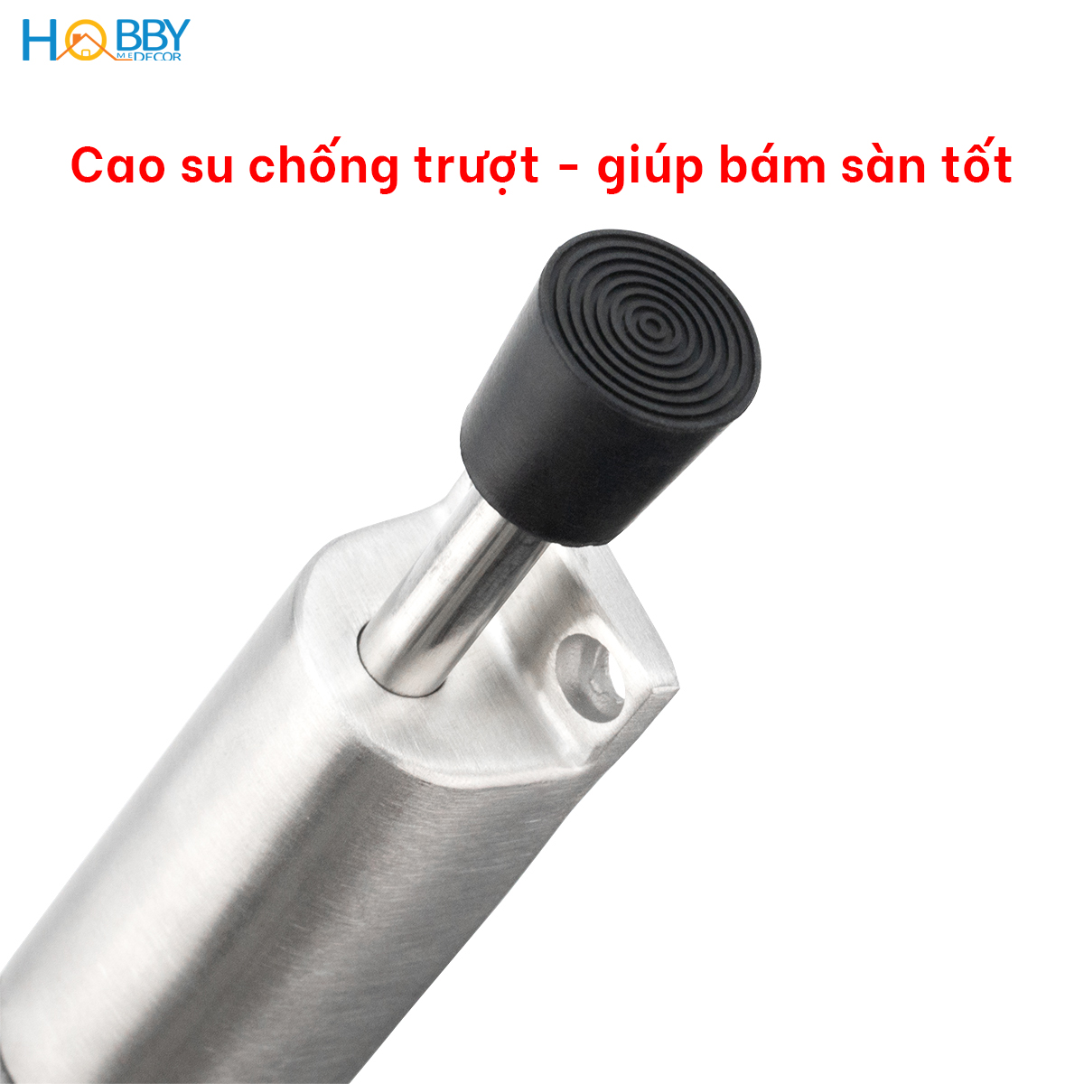 Chốt chặn cửa chống va đập 2 chiều inox 304 Hobby home decor CCD2 gió mạnh