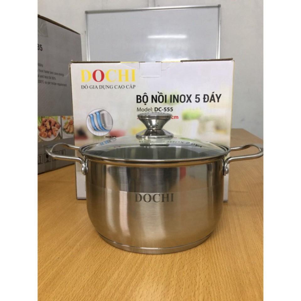 Bộ 3 Nồi Inox 5 Lớp Đáy DOCHI Cao Cấp